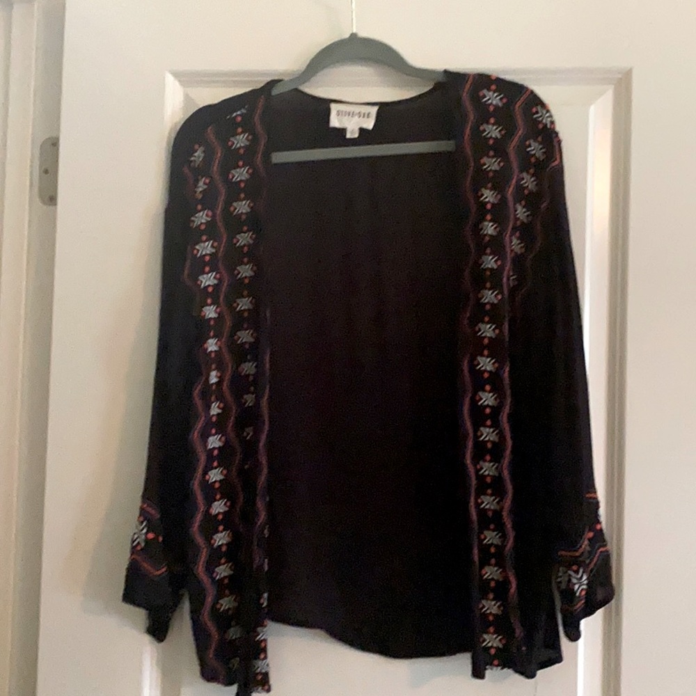 Olive & Oak Detailed Lightweight Cardigan, Small